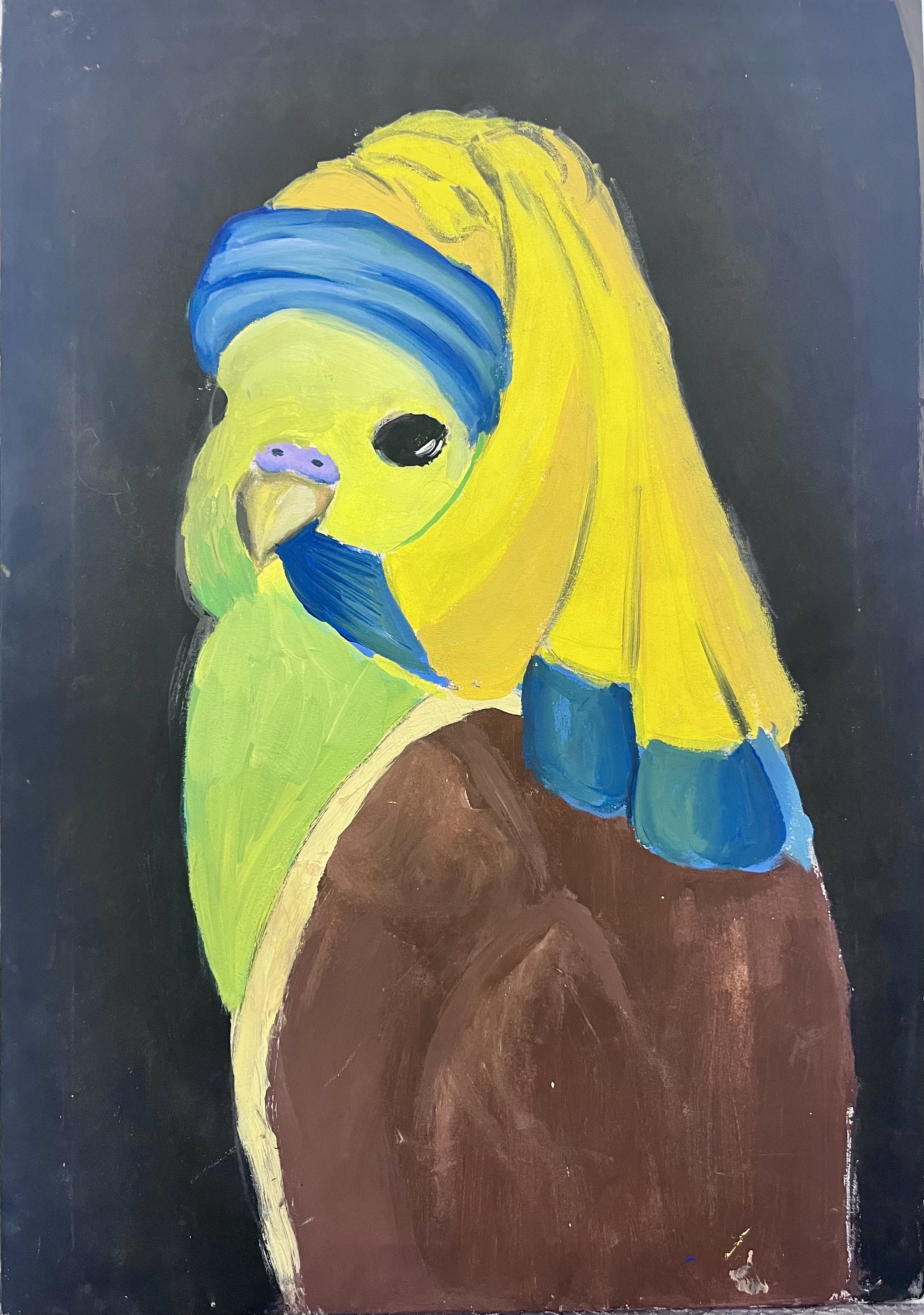 ئابرال تېغى؛ ئۈنچە ھالقىلىق قۇش (ئۈنچىسى ياغلىقنىڭ ئىچىدە)